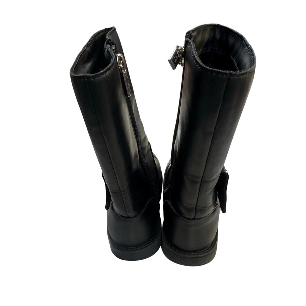 Wonder Nation Toddler Girl 8T Black Calf High Zip Up Boots - Picture 3 of 6